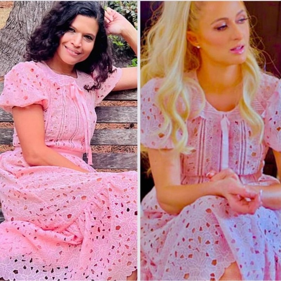 Authentic Self Portrait Pink Guipure  dress - Picture 2 of 5